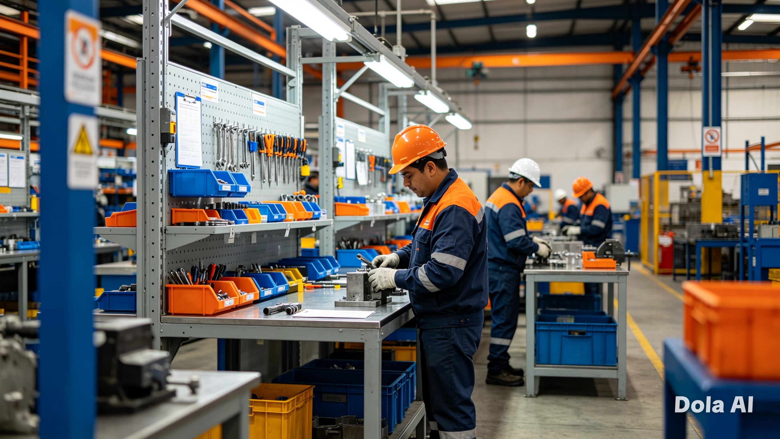 Planta industrial organizada con metodología 5S